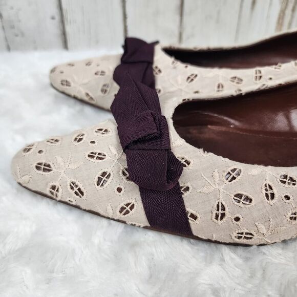 Lucky Penny Fabric Bow Flats Light Pink Purple Size 8.5 - Picture 10 of 11